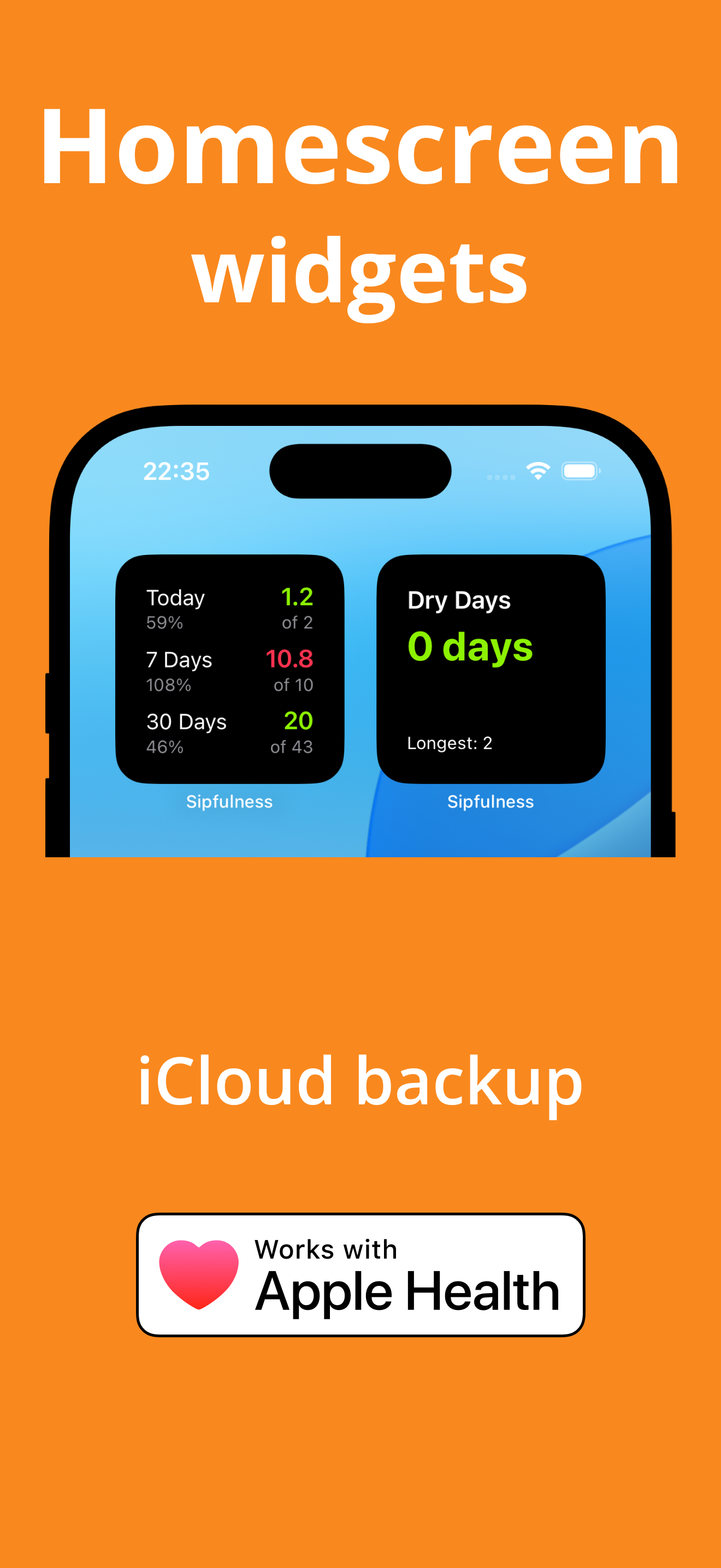 Homescreen widgets
